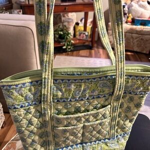 Vera Bradley Paisley Green and Blue Tote